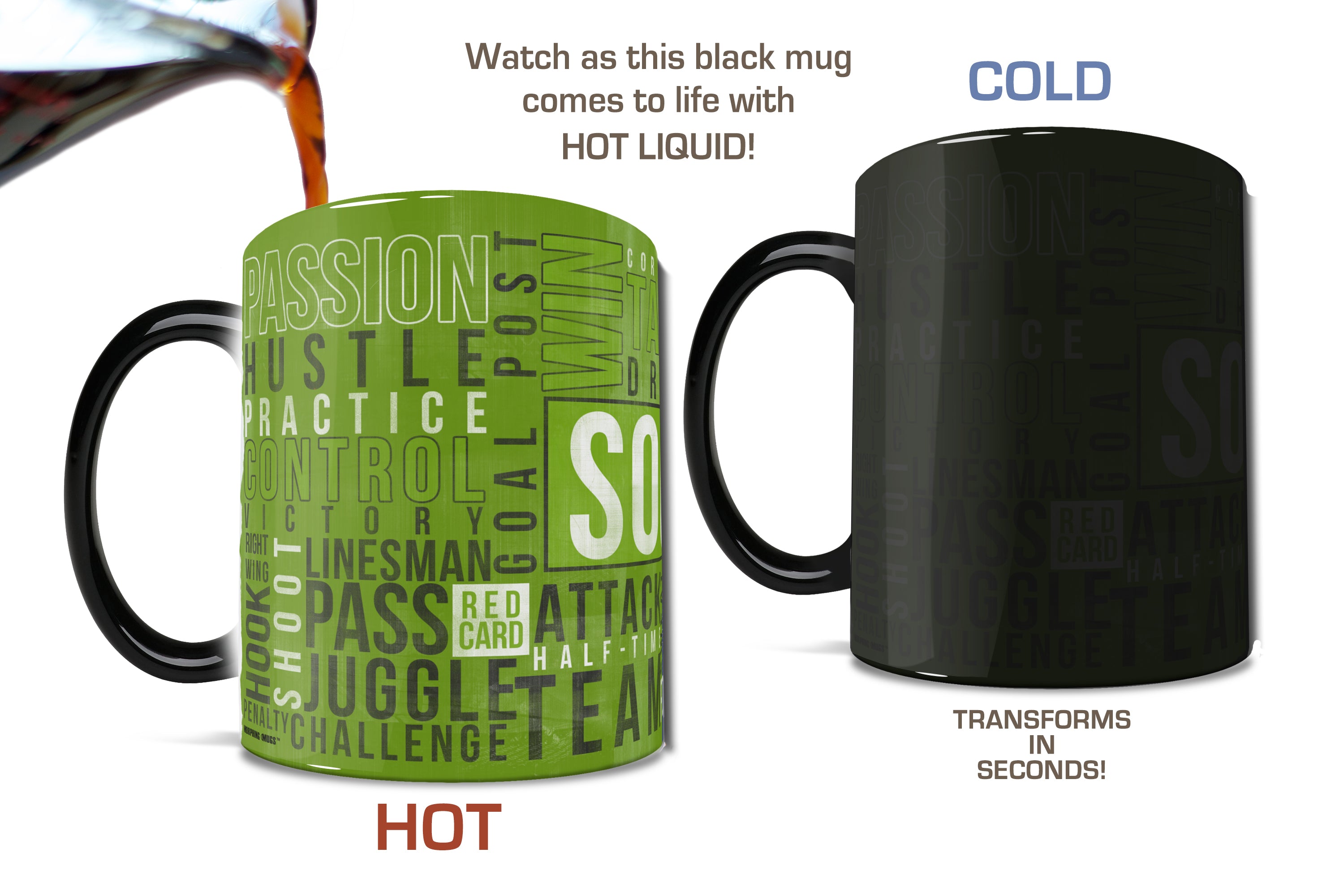 Sports Collection (Soccer Words) Morphing Mugs® Heat-Sensitive Mug MMUG450